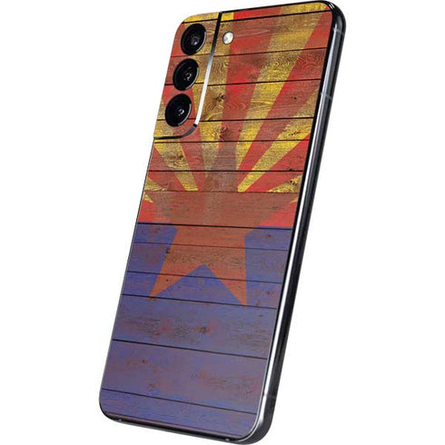 Arizona Flag Dark Wood Galaxy S22 Plus Skin